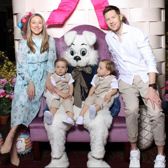 Women's Floral Midi Dress Puff Long Sleeve Ruffle A-Line Pleated Belted Dress - Picture 8 of 8